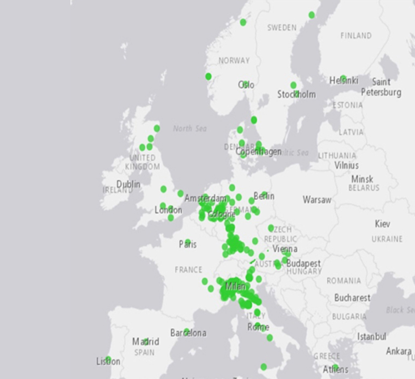유럽의 공해차량 운행제한 제도 시행 도시들